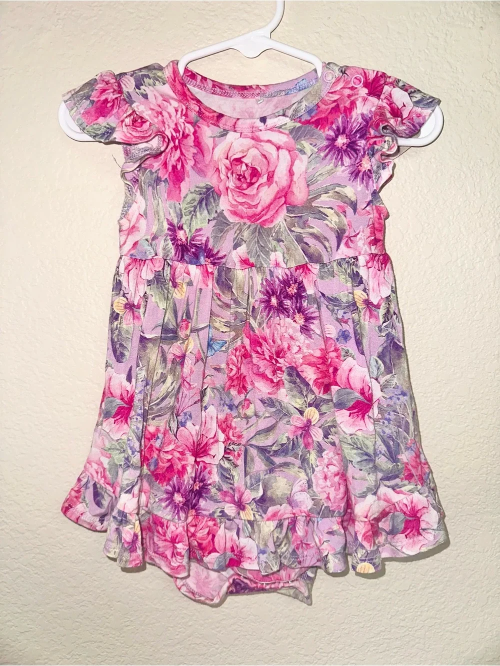 Posh Peanut Ruffled Twirl Bodysuit Dress
